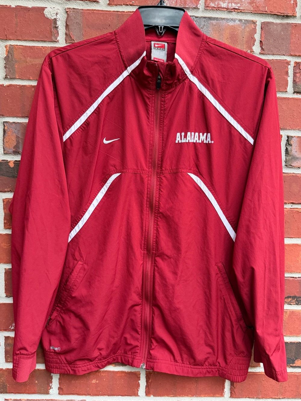 Vintage Nike NikeFit Storm Alabama Crimson Tide Men's S Full Zip Red Jacket P5